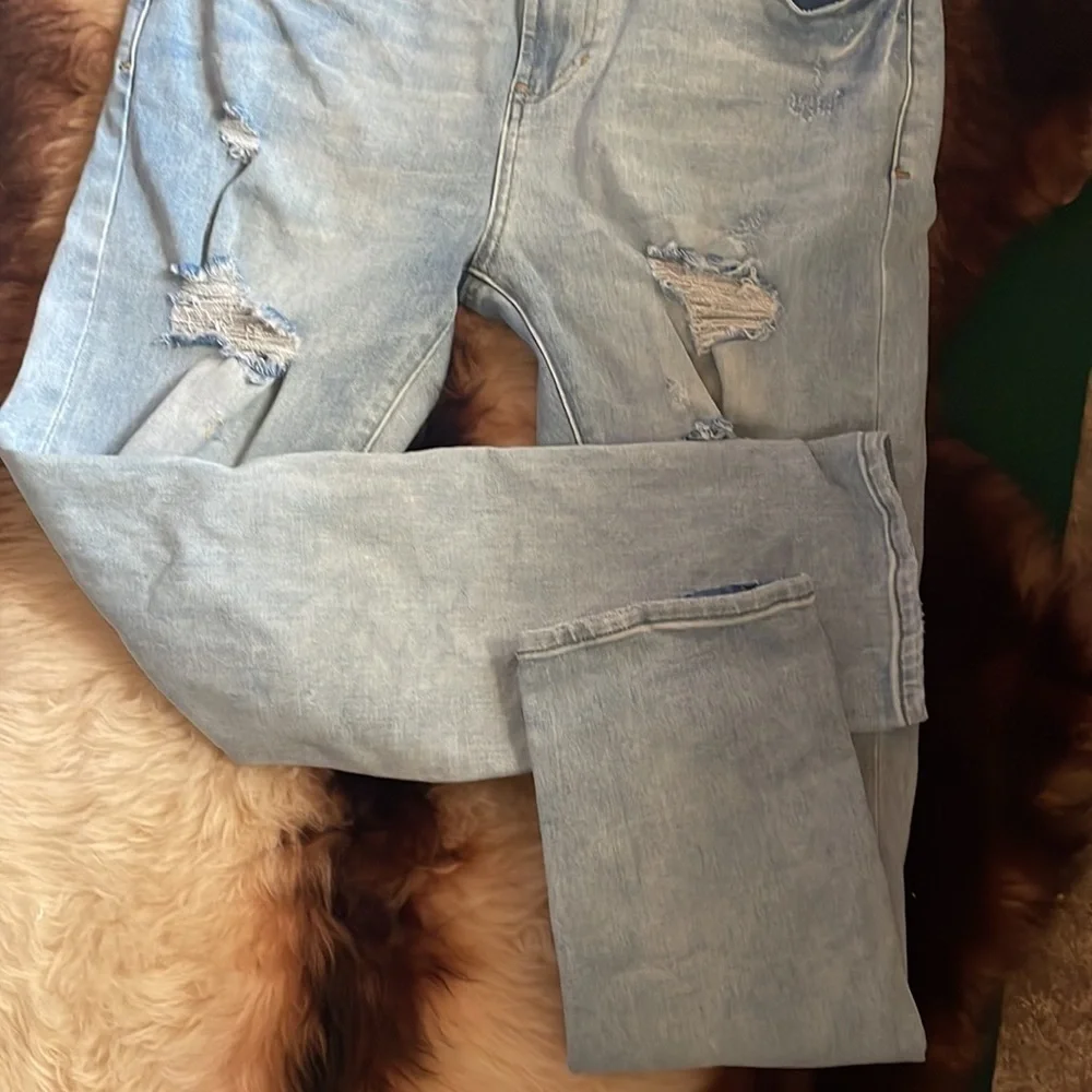 Pacsun Light‎ Wash Slim Taper Distressed Jeans